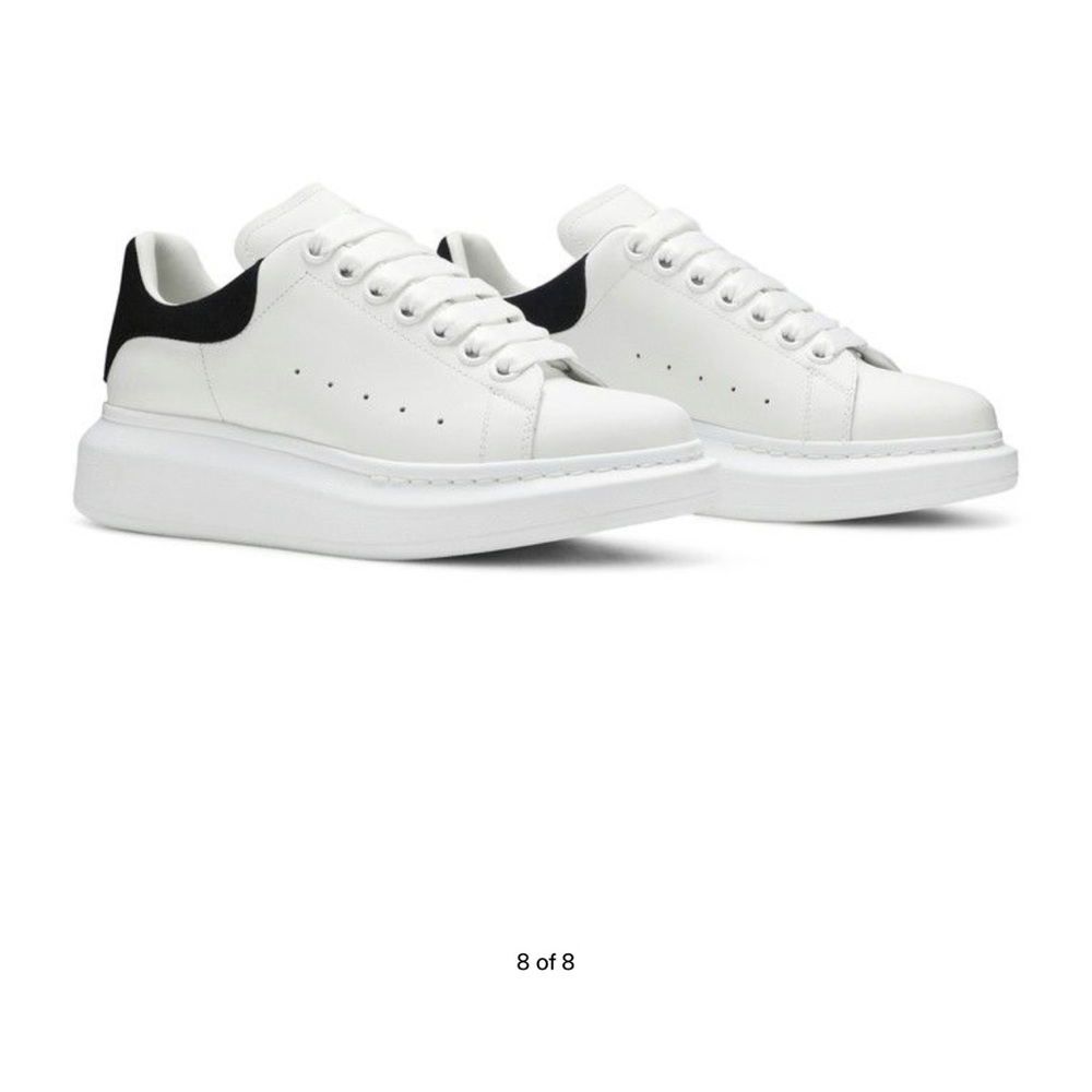Alexander McQueen White Sneakers with Black Detail